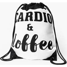 Brown Gymsacks Famgem Drawstring Bag Cardio and Coffee Sport Gym Shoe Backpack - Brown