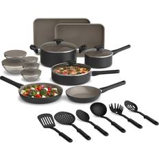 Bella 21 Piece Kitchen Black Cookware Set with lid 21 Parts