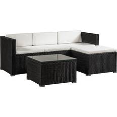 Juskys Juskys Polyrattan Lounge Punta Lounge-Set, 1 Tisch einschl. 1 Sofas