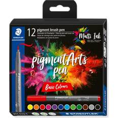 Staedtler Brush Pen Pigment Basic 12 Stk/Ass Fjernlager, 5-6 dages levering