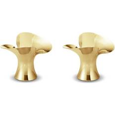 Georg jensen bloom lysestage 2 stk Georg Jensen Bloom forgyldt Lysestage 2stk