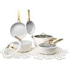Thyme & Table 12-Piece Ceramic Cookware Set with lid 12 Parts