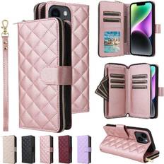 GANGXUN Rose Gold Wallet Case for iPhone 13
