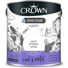 Crown brilliant white Crown One Coat Pure Wood Paint Pure Brilliant White 2.5L