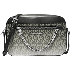 Michael Kors Jet Set Large Ombré Signature Logo Crossbody Body Black (ONE SIZE)