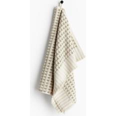 H&M Patterned Cotton Terry Hand 50x70 Guest Towel Green (70x50cm)