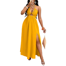 Shein Kreuzträger-Rückenfrei Neckholder Swing Kleid