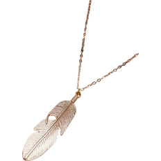 Shein Feather Charm Long Necklace