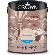 Crown & Ceilings Matt Emulsion Wheatgrass 5L Wall Paint Wheatgrass 5L