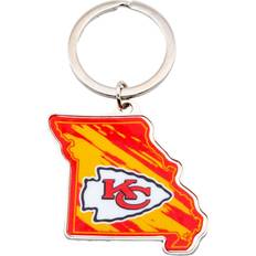 Metal Keychains Rico Industries Kansas City Chiefs State Shape Keyring