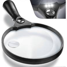 Magnifiers & Loupes Kikidex Extra Large Led Handheld Magnifying Glass 2x 4x25x