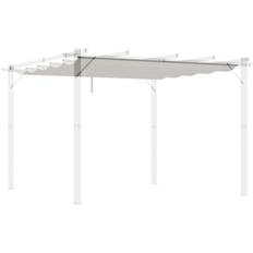 White Pavilion Roofs OutSunny Pergola Shade Cover Replacement Canopy 3m x 3m Cream