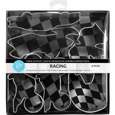 R&M International Racing Cutters 6-Piece Set Silver Cookie Cutter