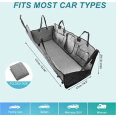 Unique Bargains Dog Car Seat Cover Waterproof Hammock Gray