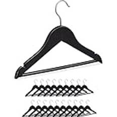 Black Hooks & Hangers Kid's Room Relaxdays Wooden Kids's Coat Hanger Set of 20