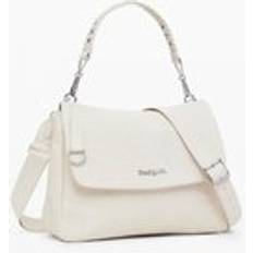 Desigual Konvertibel Skuldertaske Med Broderede Motiver - Beige