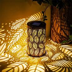 Cohyn Bronze 20 cm H Solar Powered Integrated LED Outdoor Lantern 34cm H x 13cm W x 13cm D