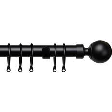 Curtains & Accessories Marlow Home Co. Adje Black Adjustable 120cm to 210cm 2.8cm Single Pole