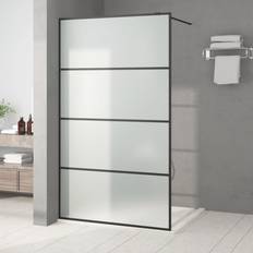 Showers Belfry Bathroom Waseca Straight Aluminum Slab Bath Screen 115 x 195 cm - Clear