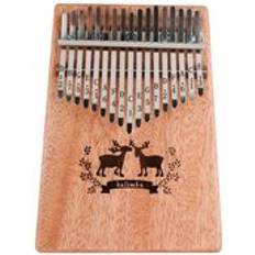 Tangent 17 Key Kalimba Mahogany African Thumb Piano Finger Percussion Mbira Natural Keyboard