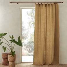 Curtains & Accessories AM.PM Private 100% Washed Linen Curtain with Loops - Bronze - W140 x D220cm