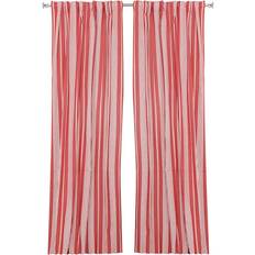 Hampus Gardinlängd 2-Pack Mörkröd/Beige