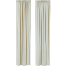 Gardiner & Tillbehör Åhléns Home Strukturvävd Gardin 140x250 cm 2-pack Beige