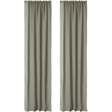 Gardiner & Tillbehör Åhléns Home Skir Gardin i Linnemix MILOU 135x250 cm 2-pack Brun