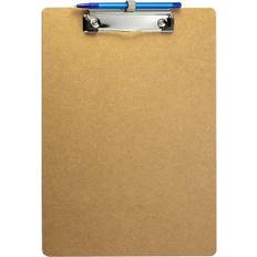 Officemate Letter-Size Wood Clipboard with Pen Holder 6 Pack