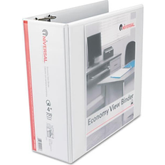 Economy D-Ring Vinyl View Binder 4 Inch Capacity White