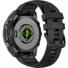 INF Schwarzes Silikon-Uhrenarmband für Garmin Fenix 8 Enduro 3 Fenix E 26 mm