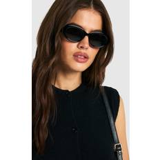 Sunglasses boohoo Womens Black Frame Round Sunglasses - Black