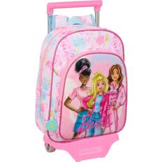 Barbie Painterly School Rucksack with Wheels - Pink