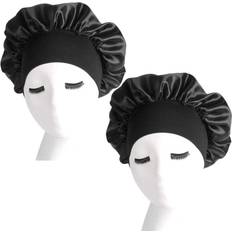 Bonnets on sale nuoshen 2 Pack Satin Bonnet with Wide Elastic Band