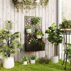Raised Garden Beds on sale OutSunny Metal Garden Bed with Trellis One Size