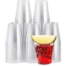 60 Shotglas i Plast Silverglitter 30 ml