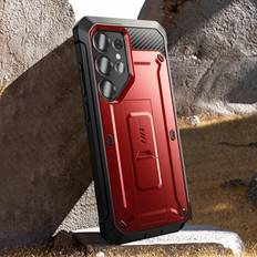 Supcase Integral Case for Samsung S25 Ultra Anti-Shock Kickstand Red