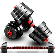 Maxstrength Adjustable Vinyl Dumbbell Barbell Set 15 kg