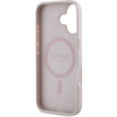 Guess Apple iPhone 16 6.1 Etui Til Telefon Pink 4G Flowers Print MagSafe