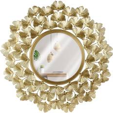 Home Styling Collection Med Gylden Metalramme 52 cm Vægspejl