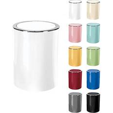 KW Clappe 5Ltr Plastic Swing Bathroom Bin Polar White
