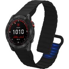 Kwmobile Ersatzarmband für Garmin Fenix 8 51mm Enduro 3 Fenix 7X Pro Instinct 2x Schwarz
