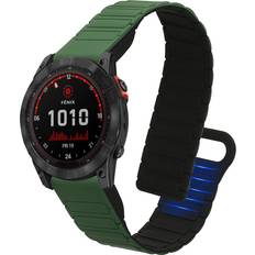 Kwmobile Ersatzarmband für Garmin Fenix 8 51mm Enduro 3 Fenix 7X Pro Instinct 2x Grün