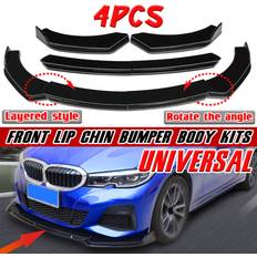 Bumpers Greenzech Car Universal Glossy Black Front Lip Chin Bumper Body Kits