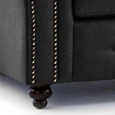 Oakland Chesterfield Suede and 2 Seater Set 90cm H X 210cm W X 35.43cm D