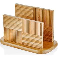Wood Napkin Holder Rozi Wooden 10cm H x 18cm W x 4cm D Napkin Holder
