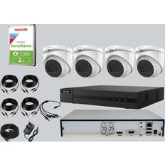 Cctv HiLook 2TB X4 Hilook Analog CCTV Camera System 2MP 4CH Outdoor Kit 30M IR