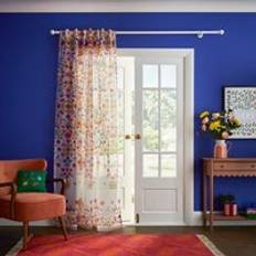 Sophie Robinson Courtyard Garden Tie Top Single Voile Panel - Multicolor