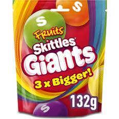 Mars Sweets Mars Skittles Giants Vegan Sweets Fruit Flavoured Sharing Bag Pouch 132g