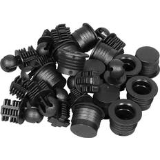 Plastic Black Ball Socket Speaker Grill Guides 11.8mm Pack 12